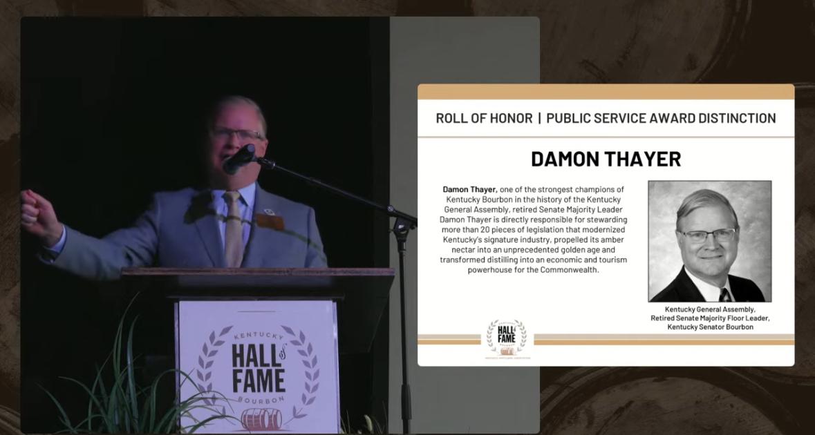 Former KY Senator Thayer enters Bourbon Hall of Fame